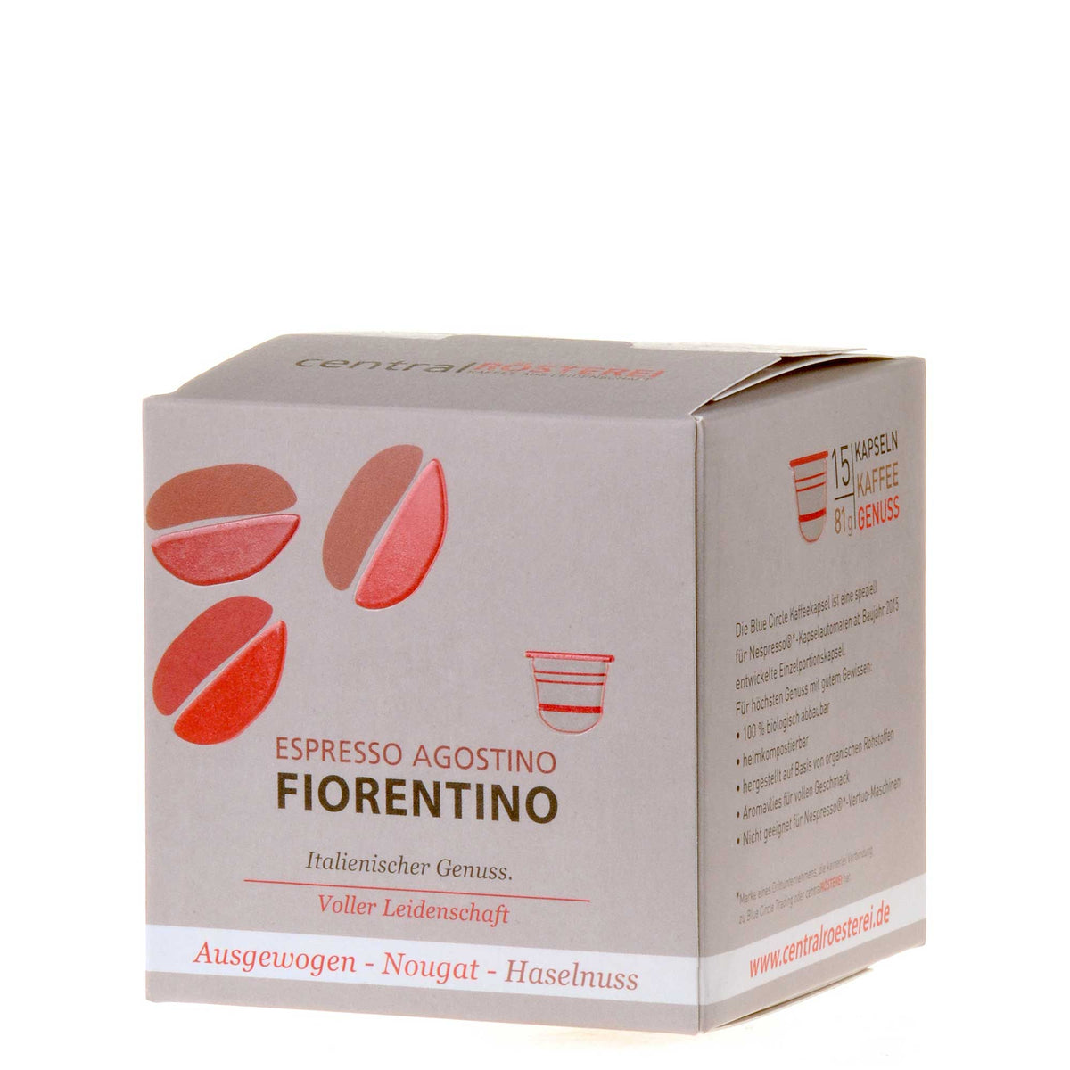 CentralRösterei Kaffeekapseln Fiorentino vorne