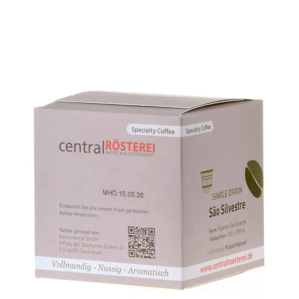 CentralRösterei Kaffeekapseln Sao Silvestre hinten